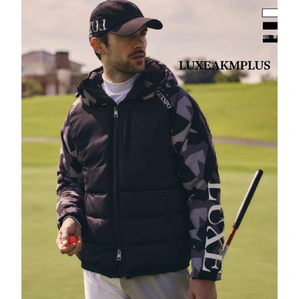 SALE セール LUXEAKMPLUS リュクスエイケイエムプラス スカンジナビアカモジャケット ゴルフ GOLF スポーツ カジュアル 防寒 迷彩 カモフラ