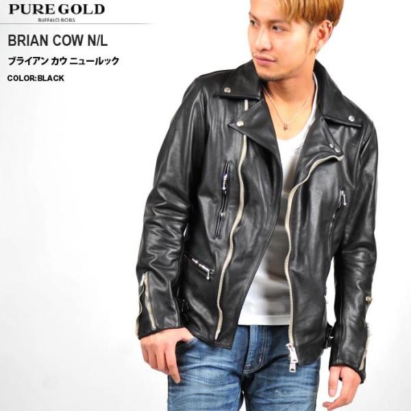 BUFFALO BOBS 　PURE GOLD シングルライダース　L 羊革 BUFFALO BOBS(バッファローボブズ）BANDIT(バンディット)レザー