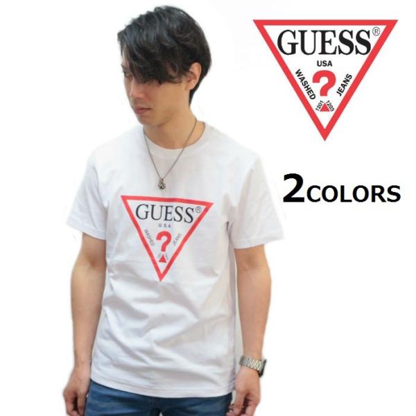 ゲス ロゴ半袖Tシャツ メンズ レディース ユニセックス カジュアル ストリート トップス