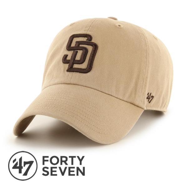 '47 フォーティーセブン Padres '47 CLEAN UP Khaki パドレス キャップ サンディエゴ 帽子 カジュアル スポーツ 野球 MLB メジャーリーグ