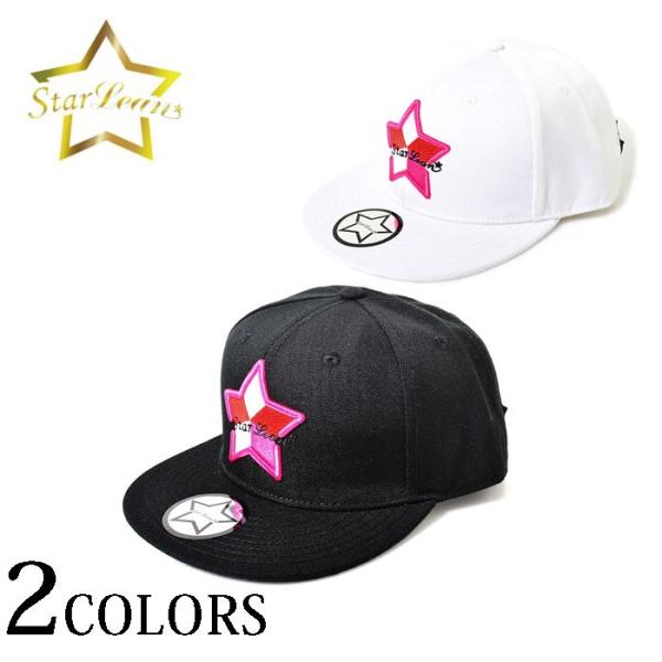 スターリアン StarLean 5パーツ刺繍ベースボールキャップ(PINK) ベースボールキャップ 黒白 オットー 男女兼用 スナップバック