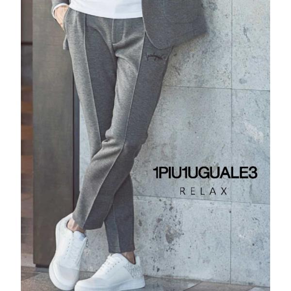 【新品】1piu1uguale3 TUCK SLACKS　ロゴ タックスラックス upper-gate_usb-22099w-p