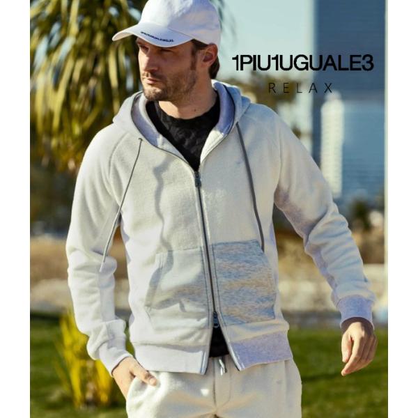 SALE セール 1PIU1UGUALE3 RELAX ウノピゥウノウグァーレトレ リラックス ブラッシュドジップアップパーカー フーディー カジュアル スポーツ