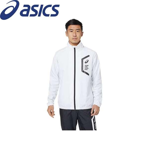 ◆◆ ＜アシックス＞ ASICS 裏トリコットブレーカージャケット（スリム/リサイクル素材） (100：ブリリアントホワイト) 2031E061-100 ASICS（アシックス） ◇◇ ＜アシックス＞ 裏トリコットブレーカー