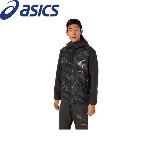アシックス AIM-TRG裏トリコットグラフィックウィンドブレーカー　M 黒 ASICS（アシックス） メンズ トレーニングウェア 上下 AIM-TRG裏