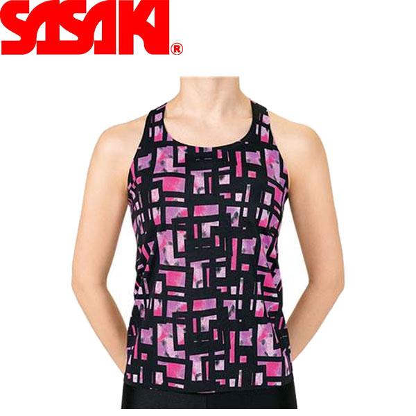◆◆◎メール便発送 ＜ササキ＞ SASAKI シームレスYバックトップ(カップポケット付き) 新体操 7051