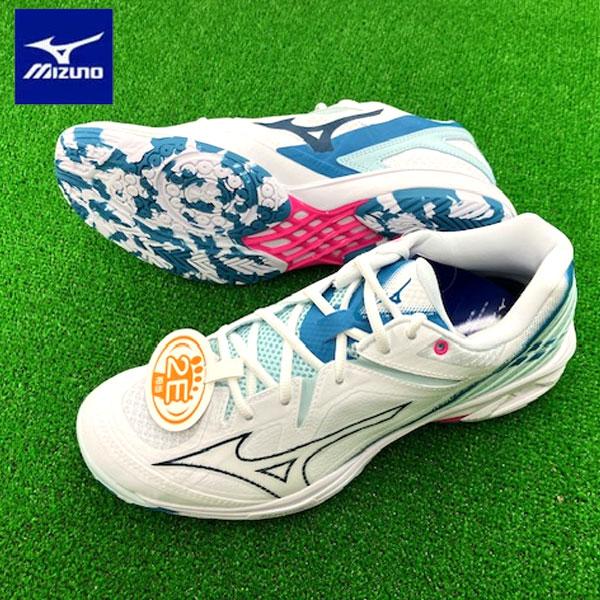 Mizuno バドミントンシューズ ホワイト/ブルー YONEX（ヨネックス） 即納可☆【MIZUNO】ミズノ ウエーブクロー3 FIT