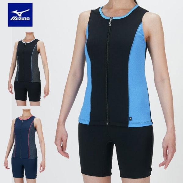 即納可★ 【MIZUNO】ミズノ アクアフィットネス用セパレーツ ボタン付 ウィメンズ N2JGC341 MIZUNO（ミズノ） 即納可☆ 【MIZUNO】ミズノ アクアフィットネス用