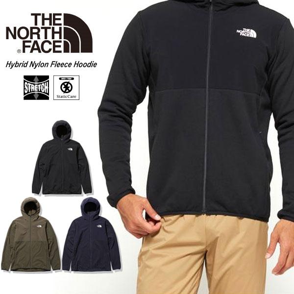 即納可☆【THE NORTH FACE】ノースフェイス ハイブリッドナイロンフリースフーディ 中厚手 Hybrid Nylon Fleece  Hoodie メンズ NL72080