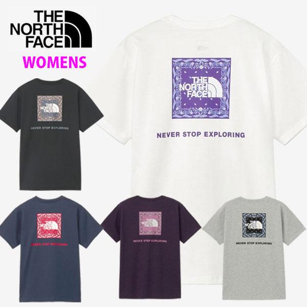 メール便発送 即納可★【THE NORTH FACE】ノースフェイス  ショートスリーブバンダナスクエアロゴティー（レディース） NTW32446