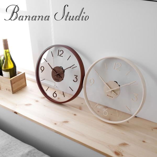 BANANA FISH 壁掛け時計 バナナ工房 壁掛け時計 banana 正規販売店 300 Glass Wood Su