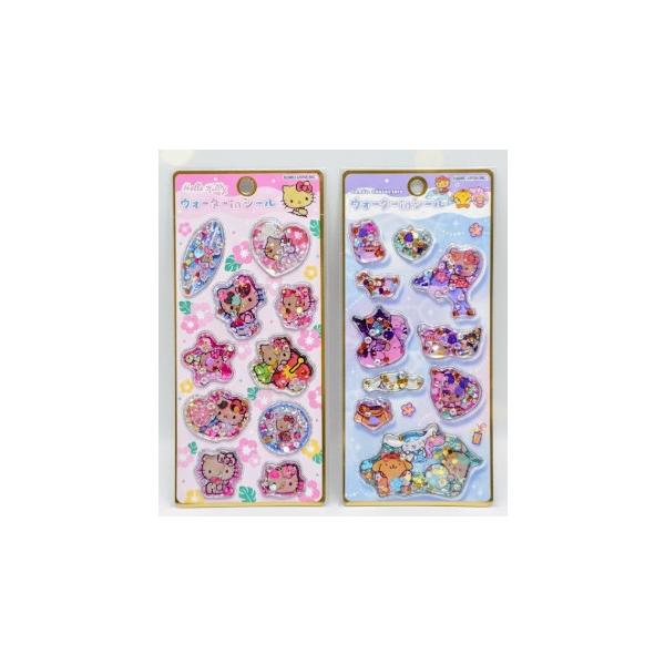 1月9日入荷しました♪水の中でゆらゆらきらめくスパンコールが可愛い！ウォーターインシール２柄セットです！本体サイズ　　W95×H175×D5mm素材　　　　　PVC、蒸留水、グリセリン、エタノール、PET、ラメお友達や同僚の誕生日プレゼント...