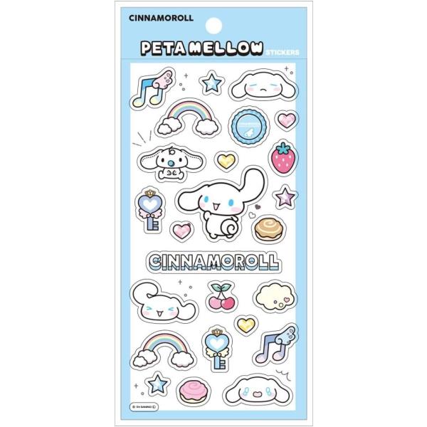 [Release date: January 27, 2026]【色】シナモロール【サイズ】約H175×W90mm材質：PVC/原産国：中国ステッカーをペタペタと貼ったようなファンシーデザインのトータル文具が新登場！ぺったりクリアな可愛いシ...