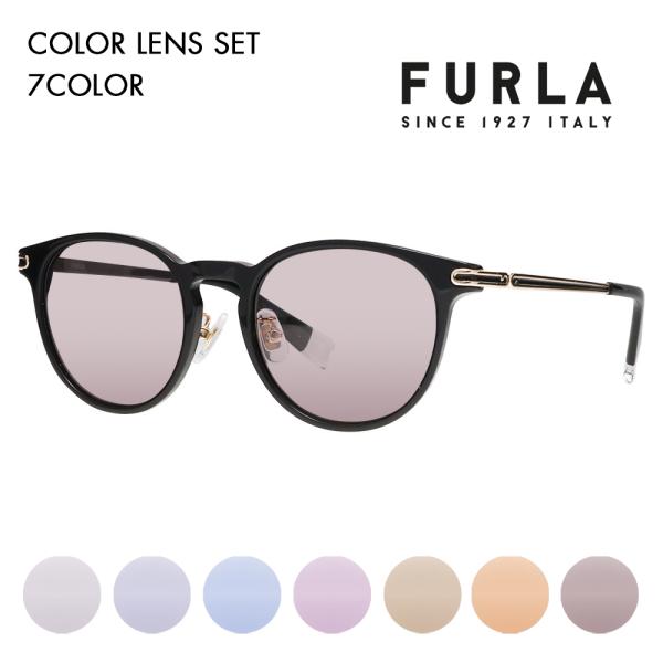 FURLA フルラ サングラス カラーレンズセット メガネ SFU744J 700P 50 ボストン ウェリントン ジャパンモデル レディース セル