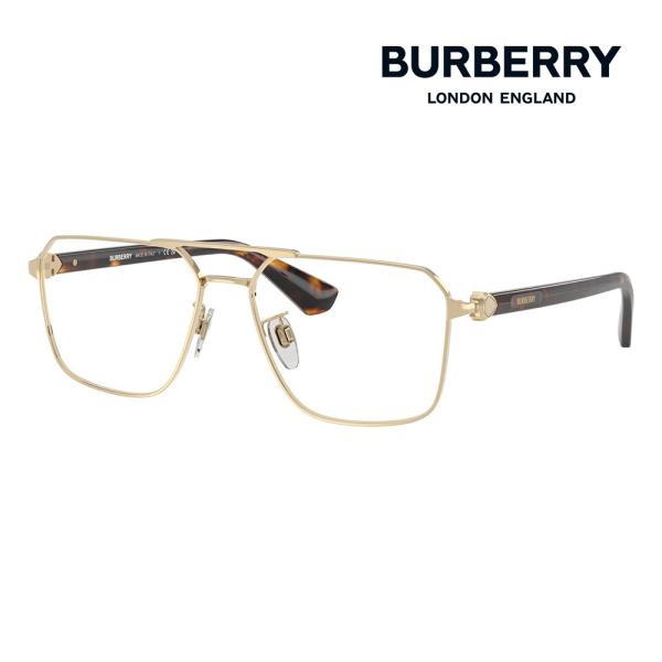 正規品販売店 バーバリー BURBERRY メガネ BE1395D 1109 56 伊達眼鏡 多角形 メタル アジアンデザイン メンズ