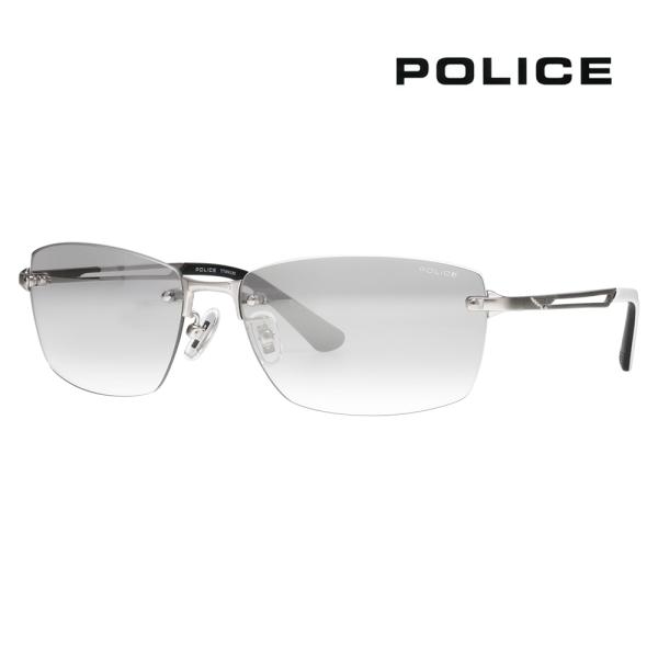 復刻別注 ポリス サングラス SPLG39J 581X 60 POLICE 2023年モデル WIND ウィンド ツーポイント フチなし メンズ スクエア チタニウム ミラー