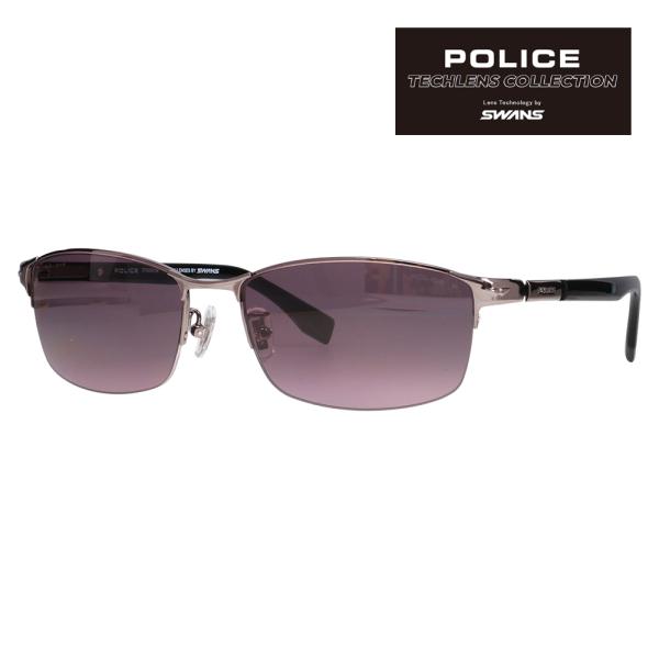 ポリス サングラス SPLT76J 568P 58 POLICE スクエア チタン チタニウム メンズ アウトドア 偏光 ULTRAレンズ