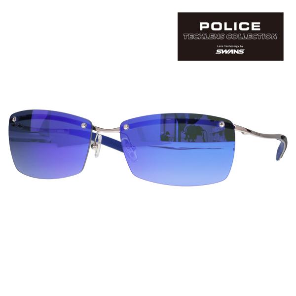 ポリス サングラス SPLT77J 579P 60 POLICE スクエア チタン チタニウム メンズ アウトドア 偏光 MITレンズ