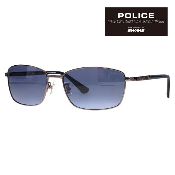 ポリス サングラス SPLT75J 568P 58 POLICE スクエア チタン チタニウム メンズ アウトドア 偏光 ULTRAレンズ
