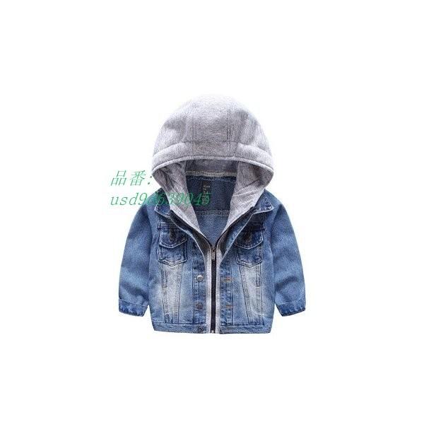 デニムジャケット フード付き 春秋 アウター 長袖 可愛い ジッパー ツーピース風 男の子 スプリングコート デニム服 カジュアル キッズ Www Legheleggere Com
