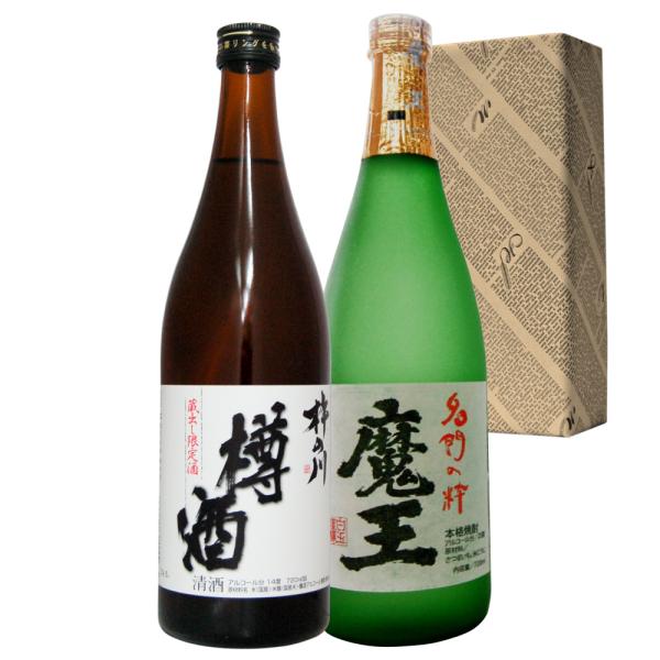 人気の焼酎と樽の香り薫る樽酒セット。ギフトは喜ばれるものです。魔王は、芋焼酎とは思えないほどのフルーティーな香りもあり、黄麹で造られるその味わいはすっきりと穏やか、爽やかさが魅力。鹿児島／白玉醸造杵の川 樽酒IWC 2019 ゴールドメダル...
