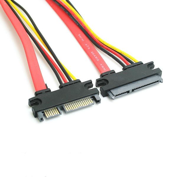 SATA延長ケーブル 7+15ピン 電源+データ一体型 50cm