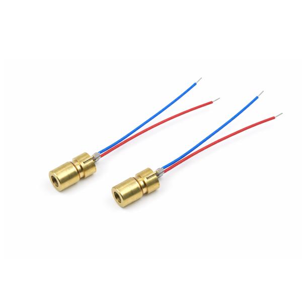 レーザーダイオードモジュール 2本セット 赤色レーザー 半導体レーザー 3V 5mW 6mm外径 ドット ライン クロス対応 測定 投影 位置決め用
