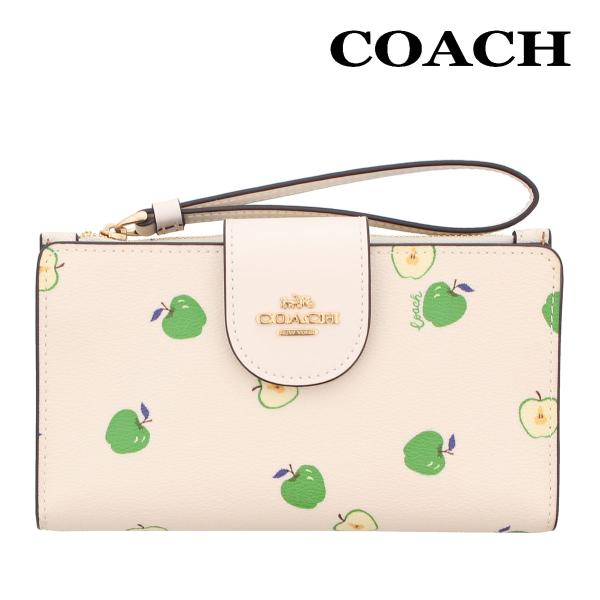 COACH コーチ 財布 長財布 レディース C4607 チョークマルチ アップル 