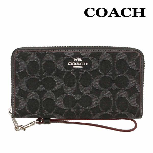 COACH コーチ 財布 長財布 CP412 ブラック シグネチャー デニム COACH コーチ 財布 長財布 CP412 ブラック シグネチャー デニム