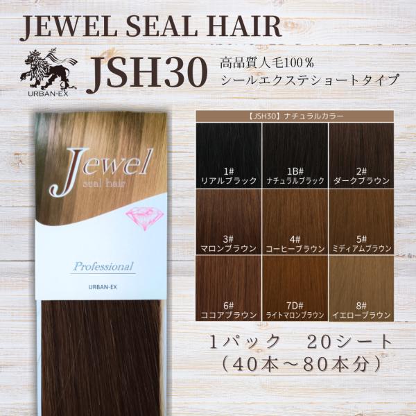 シールエクステ 約27〜30cm 20シート(40〜80本分) 人毛エクステ