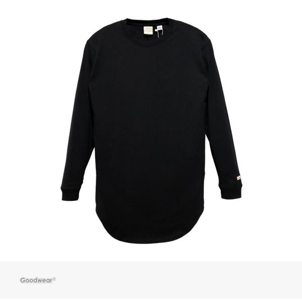 �O�b�h�E�F�A Goodwear USA COTTON LONG LENGTH L/S TEE | BLACK ���n �����O�� ���� T�V���c ����T USA�R�b�g�� �Ė� �u���b�N ��