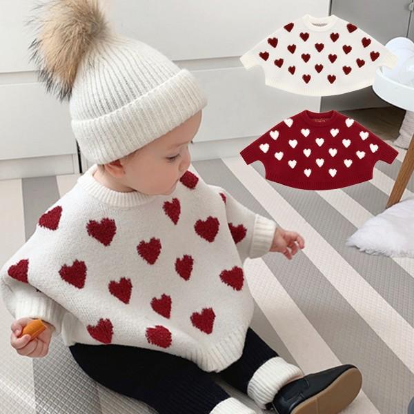 ベビー服 女の子 ケープ セーター ポンチョ ハートマーク 長袖 冬 Chenchenma 190 アーバン ミニ スタイル 通販 Yahoo ショッピング