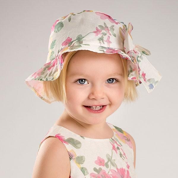 子供服 女の子 帽子 ハット チューリップ帽 キャペリンハット 花柄 リボン One Two Three Db5021 H アーバン ミニ スタイル 通販 Yahoo ショッピング