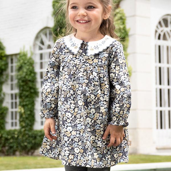 子供服 ワンピース 女の子 リバティ 長袖 襟付き スカラップ 花柄 ボタニカル柄 お出かけ ガーリー デイブ ベラ Dbz 2 アーバン ミニ スタイル 通販 Yahoo ショッピング