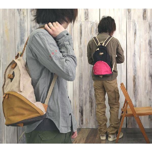 anello（アネロ） フェイクレザー×スウェード2トーン切替リュック 