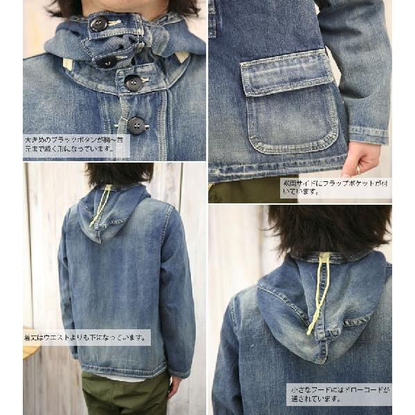 Buzzricksons バズリクソンズ ヴィンテージ加工デニムフーデッドプルオーバージャケット おしゃれ メンズ アウター 店