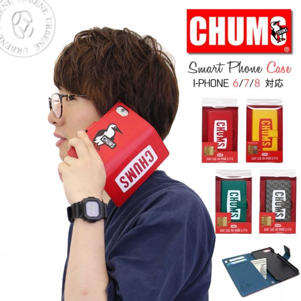 CHUMS チャムス Chums DIARY CASE FOR iPhone6 7 8 手帳型