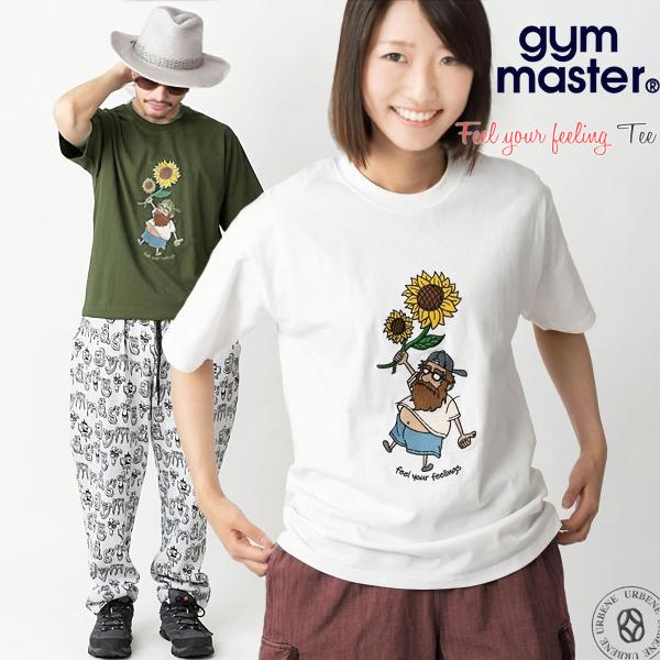 gym master（ジムマスター） プリントTシャツ ひまわり おじさん