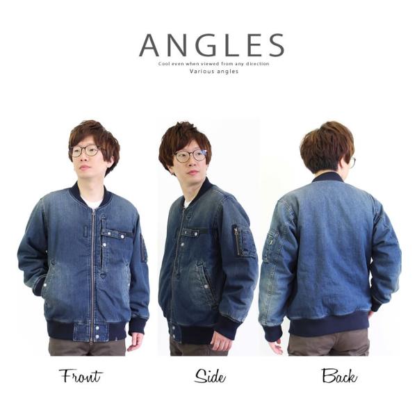 ジョンブル メンズ Johnbull アウター デニム ユーズド加工 商い ボンバージャケット おしゃれ ジャケット フライトジャケット ブルゾン Ma 1