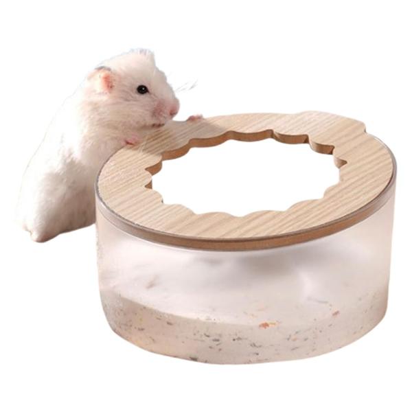 Asdays ハムスター トイレ 砂浴び チンチラ デグー モルモット ハウス ナチュラル 14.5×14.5×9.3cm