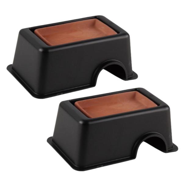 ideamall 爬虫類 レオパ トカゲ カナヘビ シェルター スドー ウェットシェルター 2個セット