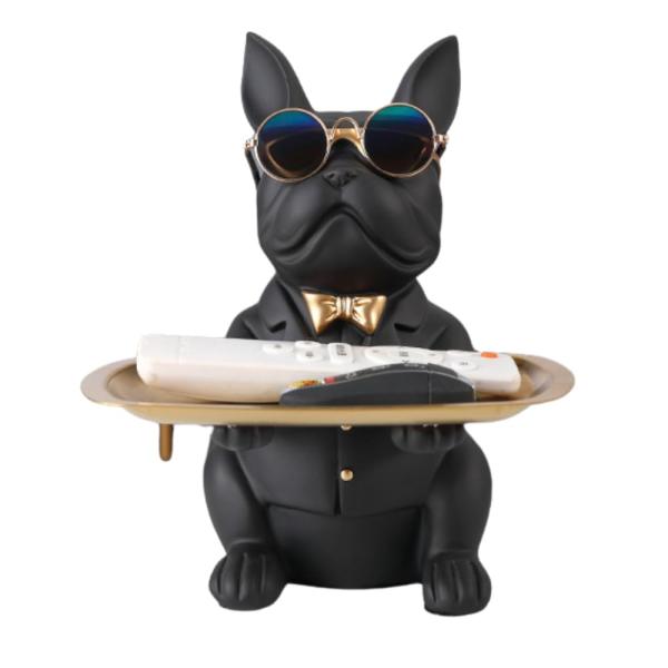 ideastore インテリア 雑貨 貯金箱 小物置き オブジェ 置物 皿を捧げる犬 おしゃれ フレンチブルドッグ ギフト