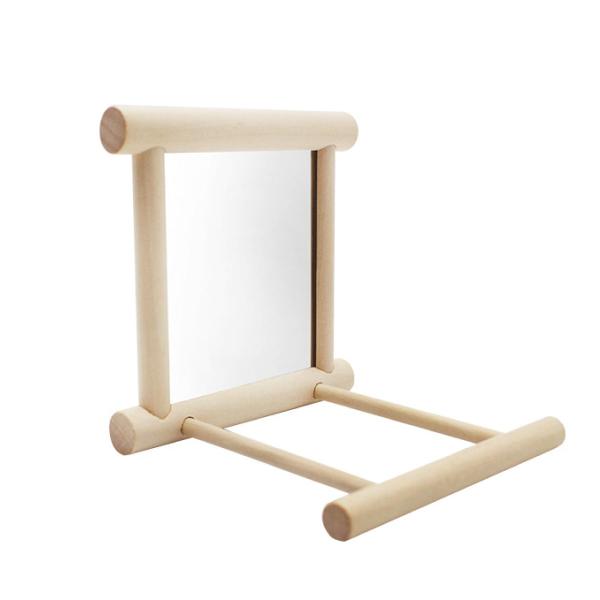 TK.Felly 鳥 おもちゃ 止まり木 ミラー付き インコ セキセイインコ 餌 小鳥 鏡 インコのおもちゃ オウム