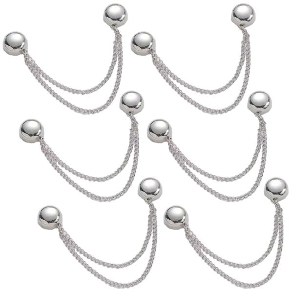 マグネットクリップ 服飾用 裾上げ ドレス 襟元固定 全長約10cm 強力磁石 磁気留め具 ジーンズ調整 袖丈調整 スカート留め 6個
