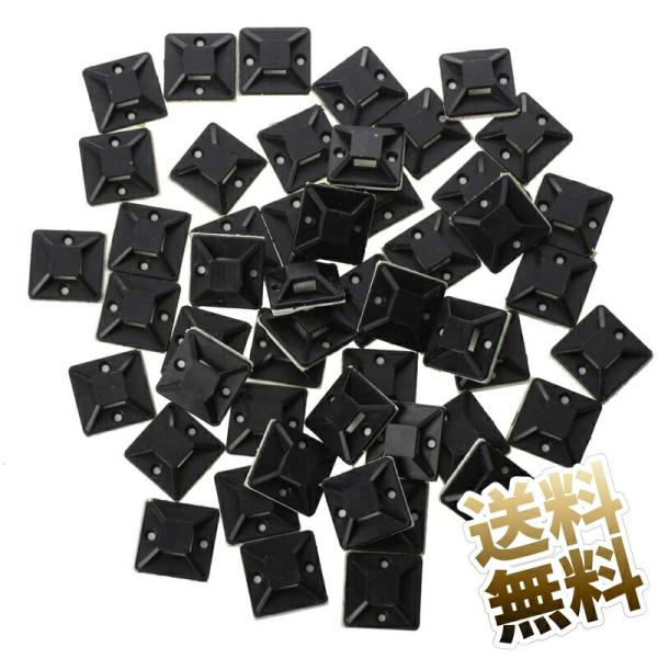 [Release date: November 7, 2022]結束バンド 固定台 縦横2cm 50個 ブラック結束バンド 固定台 縦横2cm 50個 ブラック●ナイロン結束バンド用タイマウントベース、配電盤内などのケーブル固定に最適。●固...