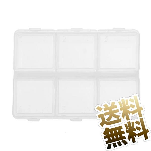 ピルケース プラスチック収納 6日分 ピルボックス タブレット容器 薬ホルダー 透明 約8.1*6*1.5cm