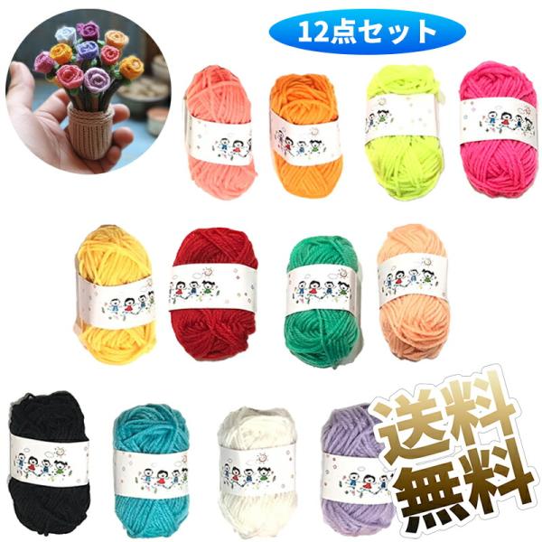 [Release date: March 10, 2025]【カラフルな毛糸セット】 明るい色合いの12色が揃った並太毛糸セット。鮮やかな発色が特長で、手作りの編み物にぴったりです。お好きな色を組み合わせれば、カラフルな小物作りやモチーフ編...