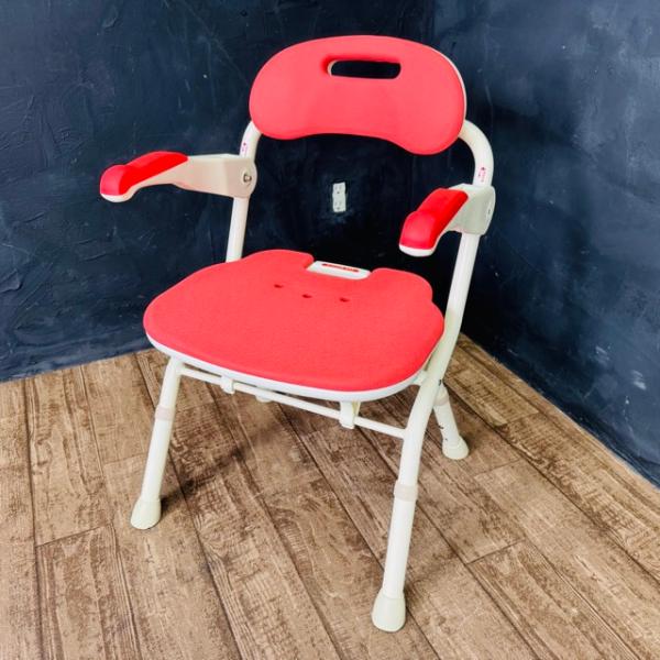 シャワーベンチ 介護椅子 中古 中古品】アロン化成安寿折り畳み