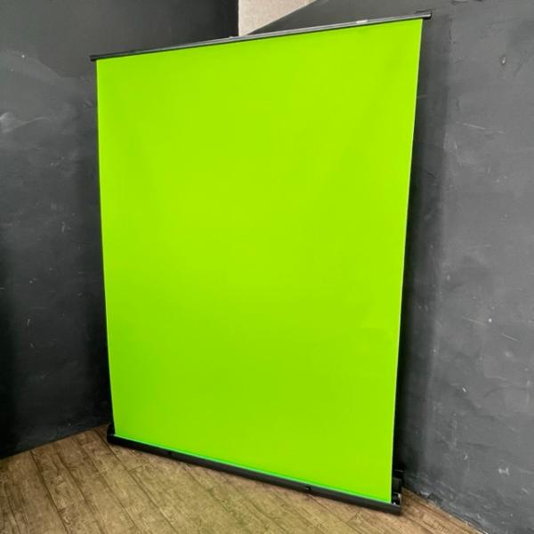 WASJOYE 自立式 ロールスクリーン 撮影用 投影面150x200cm グリーン