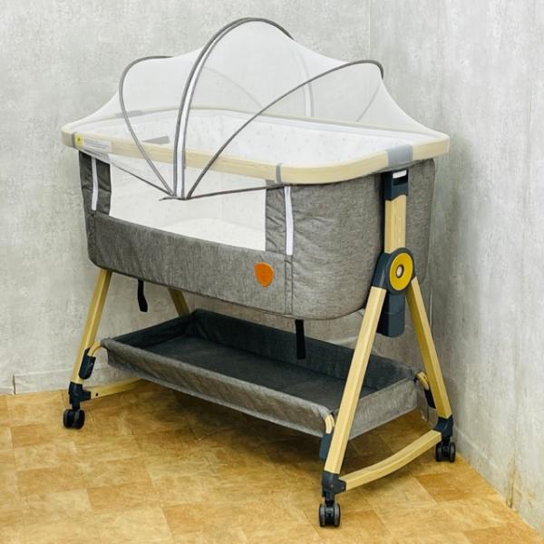 ベビーベッド 【中古】HZDMJ 2022新型 添い寝ベビーベッド コンパクト  